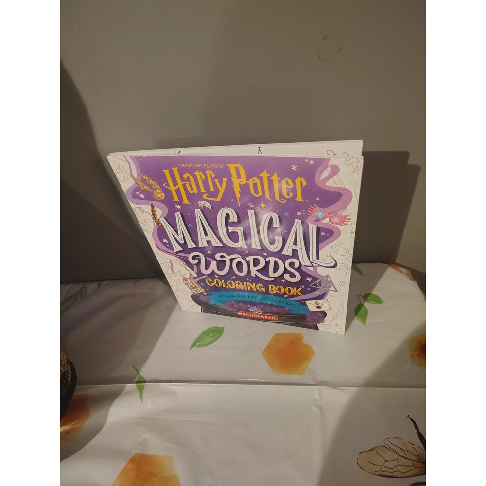 Harry Potter Magical Words Coloring Book Scholastic 24 Pull-Out Posters New